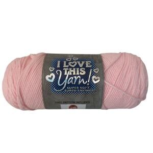 Hobby Lobby I Love This Yarn Soft Pink 102 Acrylic 7oz 355 Yards